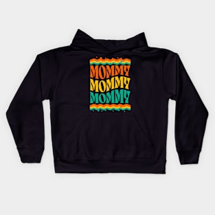 Cute Mom t for mommies - mommy to be groovy Kids Hoodie